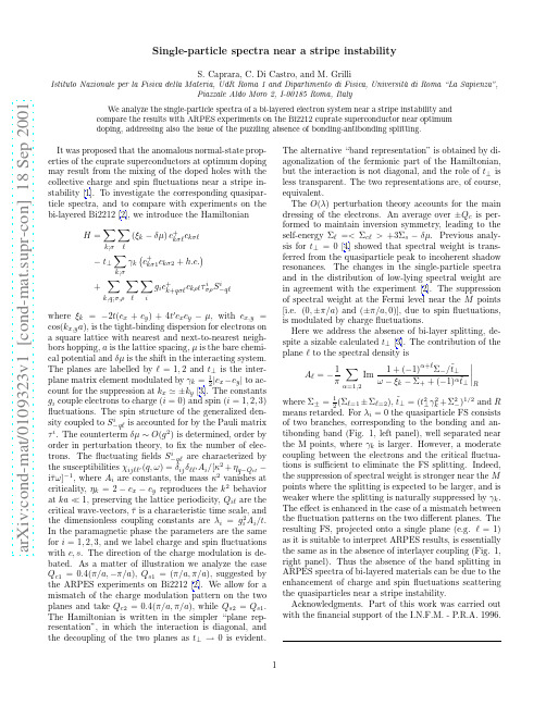 Single-particle spectra near a stripe instability