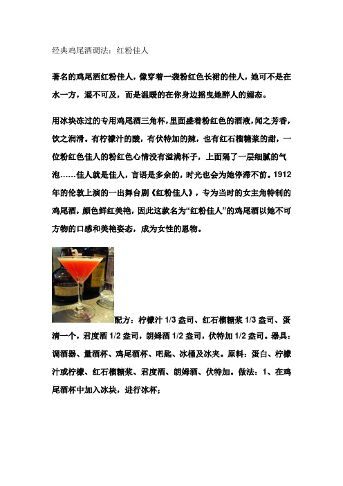 (图片)鸡尾酒调法