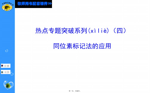 最新热点专题突破系列(四)同位素标记法的应用精品课件