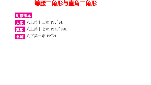 河北省中考数学一轮复习考点突破课件：等腰三角形与直角三角形