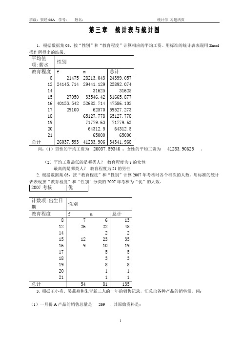 统计学习题活页_2010