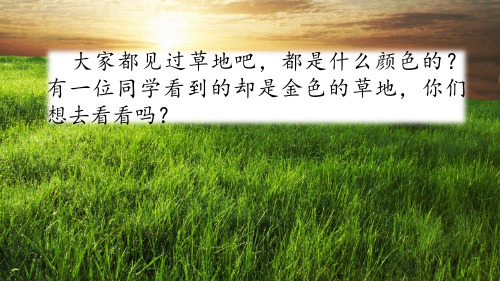 三年级上册语文课件金色的草地人教部编版〔优秀PPT〕