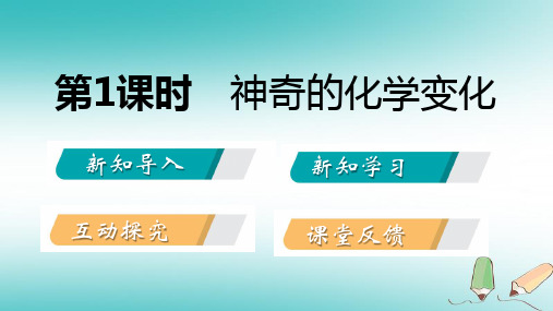 秋九年级化学上册第一单元步入化学殿堂1.1化学真奇妙1.1.1神奇的化学变化课件新版鲁教版