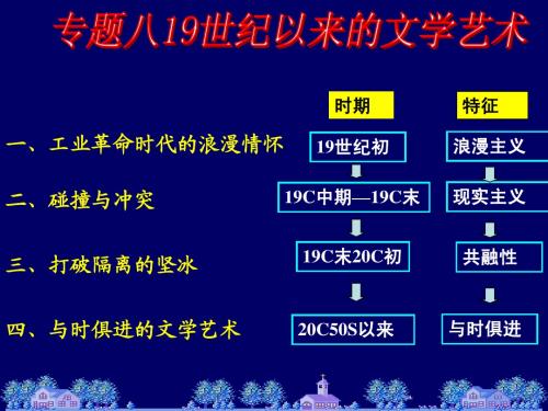 必修三 专题八第一节 工业革命时代的浪漫情怀