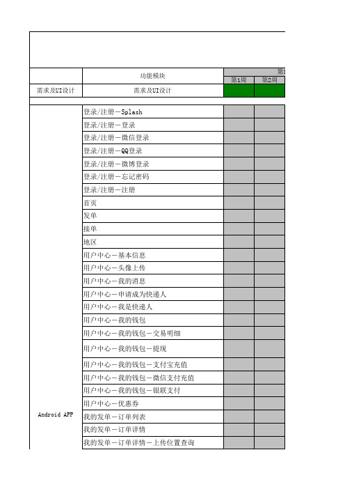 app外包报价单和工期进度表模板