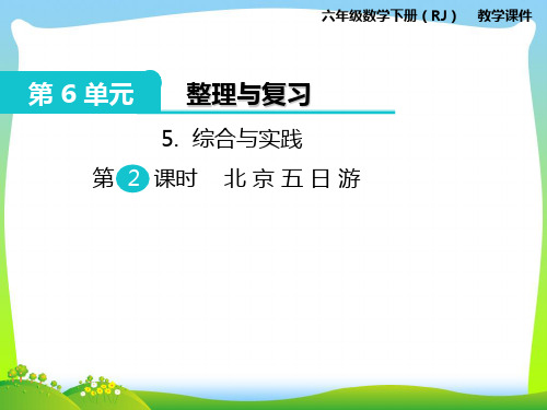 人教部编版六年级数学下册 5.综合与实践 第2课时 北京五日游-优质课件.ppt