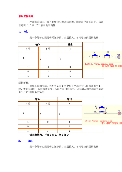 常用逻辑电路