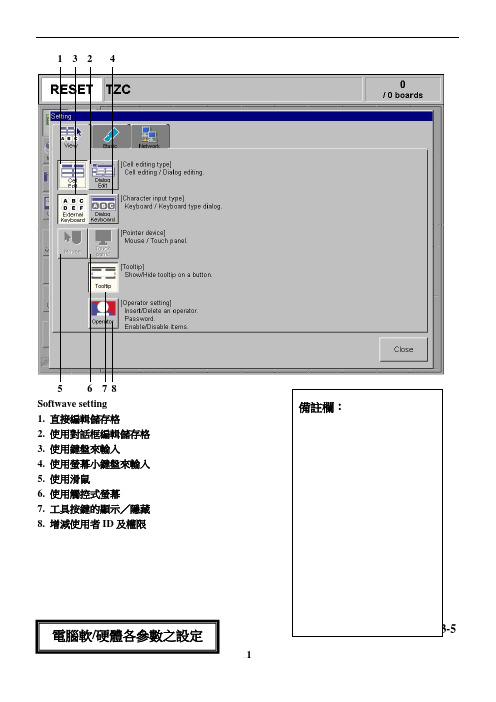 YV100XG中英文对照操作手册