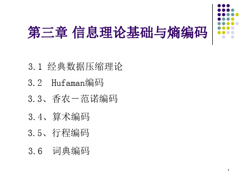 第三章 信息理论基础与熵编码