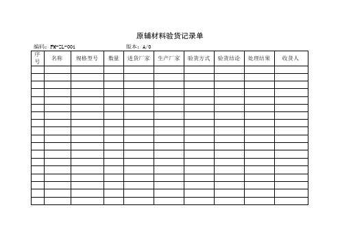 (完整版)饮品生产记录表格表册模板汇总大全