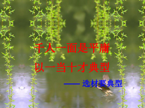 作文训练之选材