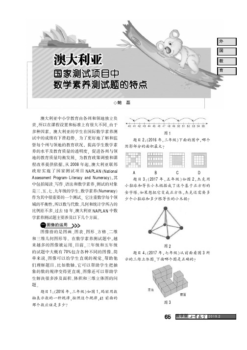 澳大利亚国家测试项目中数学素养测试题的特点