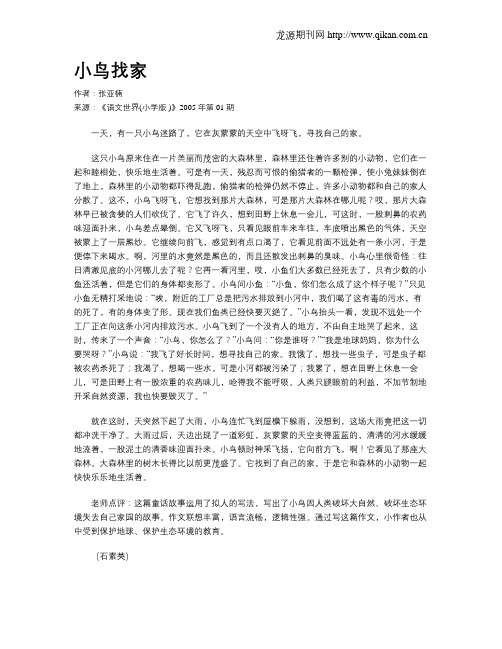 小鸟找家