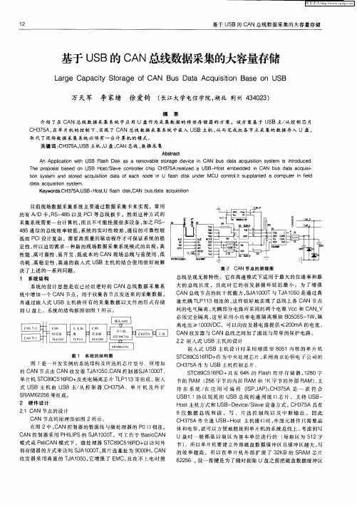 基于USB的CAN总线数据采集的大容量存储