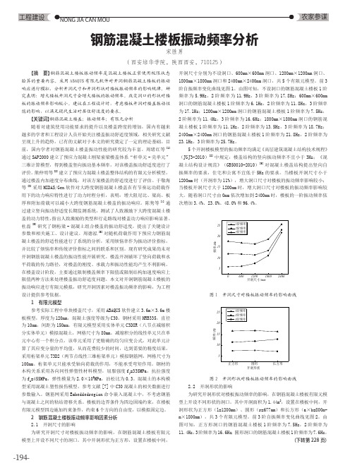 钢筋混凝土楼板振动频率分析