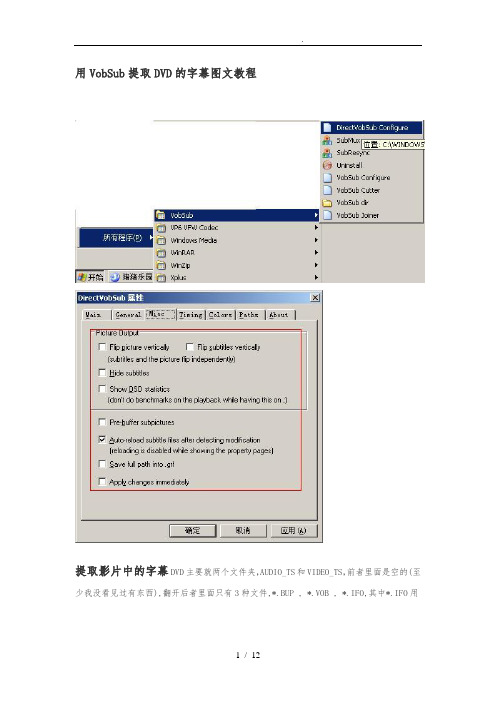 提取和处理DVD原盘字幕