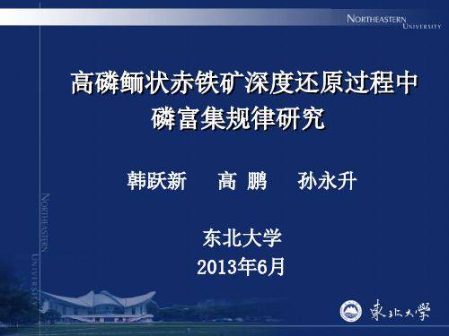 高磷鲕状赤铁矿深度还原研究-韩跃新