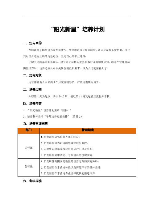 “阳光新星”减重辅导员培养计划