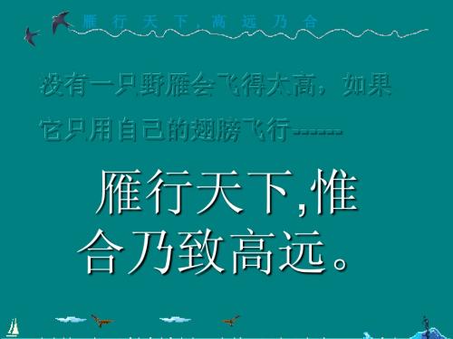 雁行理论主管不必交代