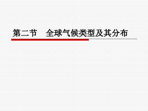 全球气候类型及其分布