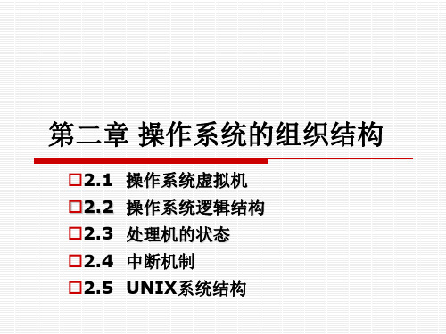 第二章 操作系统的组织结构