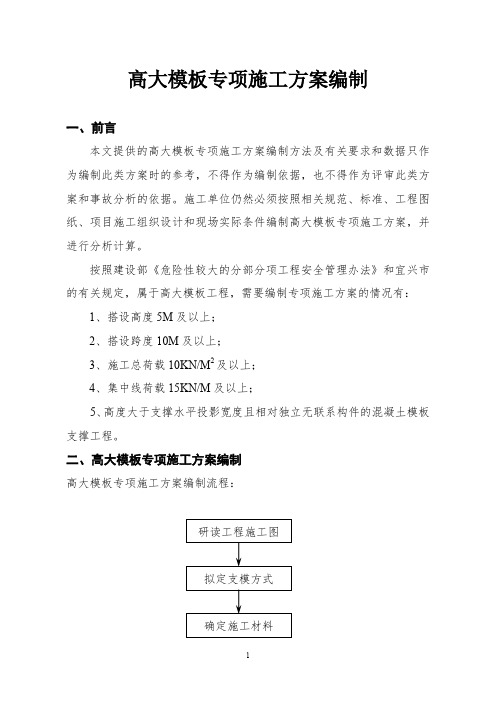 高大模板专项施工方案编制