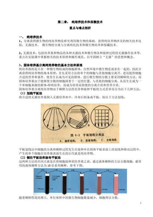 纯培养技术和显微技术重点与难点剖析纯培养技术1