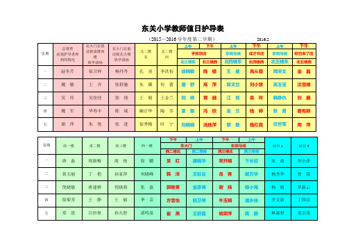 2016年春学期总校教师护导安排表_201622092050DO