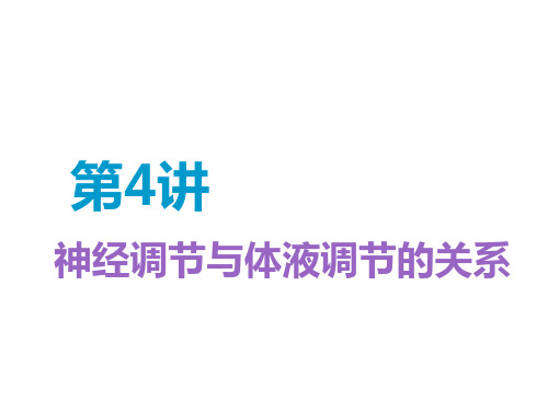 高考生物一轮总复习第一单元神经调节与体液调节的关系