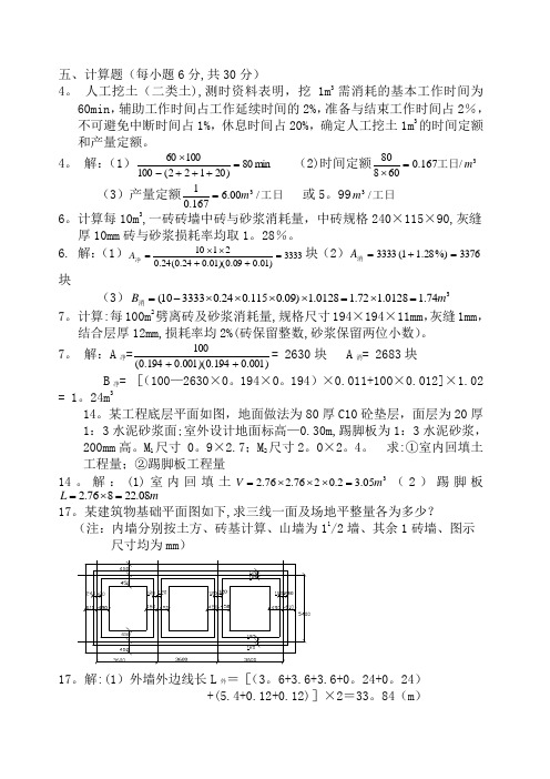 工程估价计算