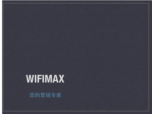 wifimax产品介绍