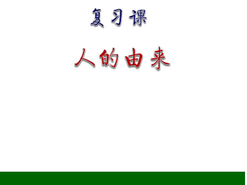 第一章人的由来复习课件