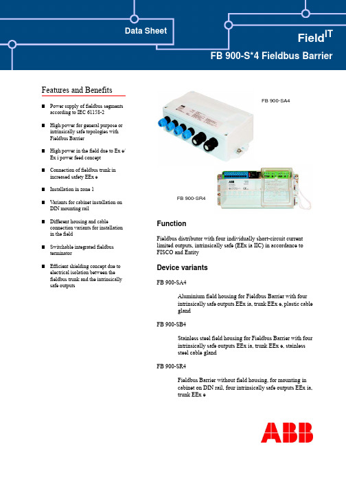 FieldIT FB 900系列产品说明书