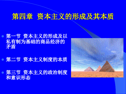 马克思主义基本原理概论自考课件第四章资本主义的形成及其本质