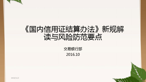 新国内证办法PPT课件