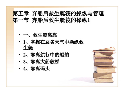 救生艇筏和救助艇操作及管理课件——第五章 弃船后救生艇筏的操纵与管理