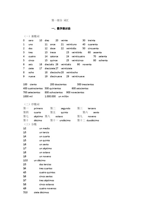 西班牙语数字及高频词758