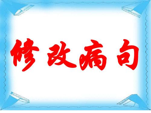 辨析并修改病句 课件41张-高考语文二轮复习