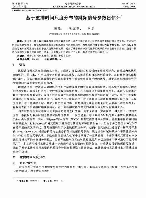 基于重排时间尺度分布的跳频信号参数盲估计