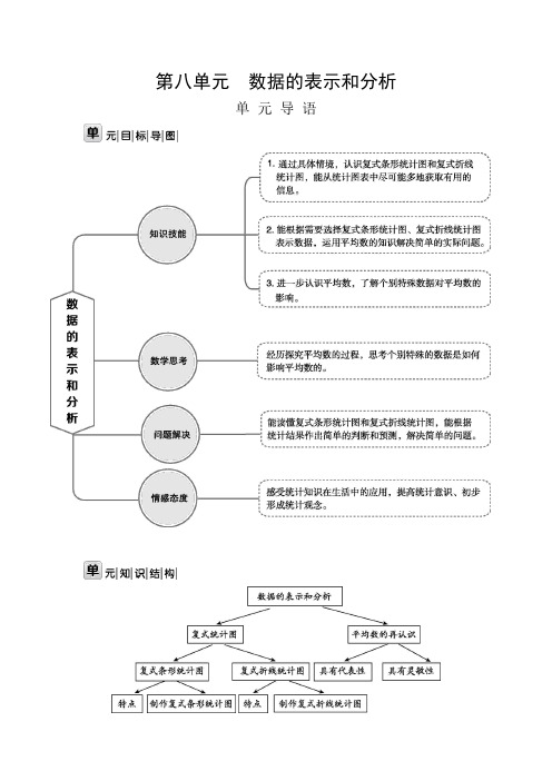 北师大版五年级数学下册第8单元数据的表示和分析课时教案