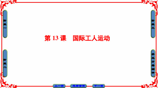 岳麓版历史选修2课件：第4单元 第13课 国际工人运动