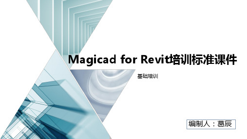 Magicad for Revit培训标准课件 2018 MEP基础