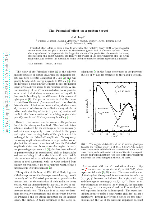 The Primakoff effect on a proton target