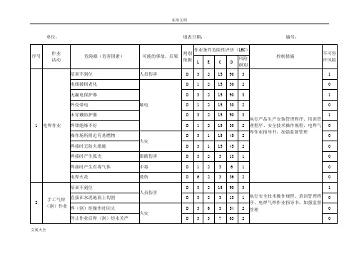 5.危险有害因素识别及风险评价与衡量表