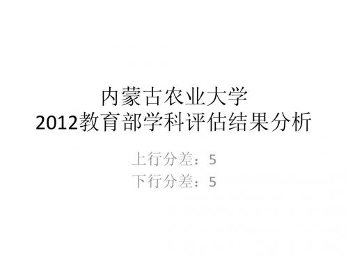 五分分差内-内蒙古农业大学2012年教育部学科评估结果分析