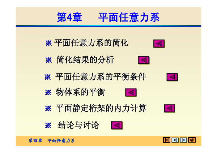 理论力学第四章 平面任意力系(H)