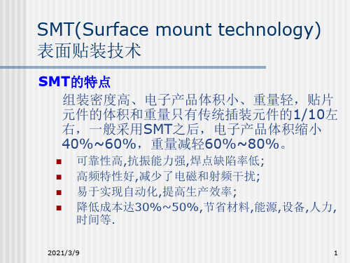 SMT基础知识学习PPT课件