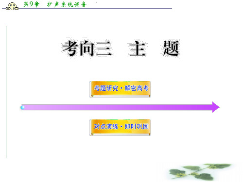 高三语文一轮复习课件：选考1.1.3 主题(苏教)