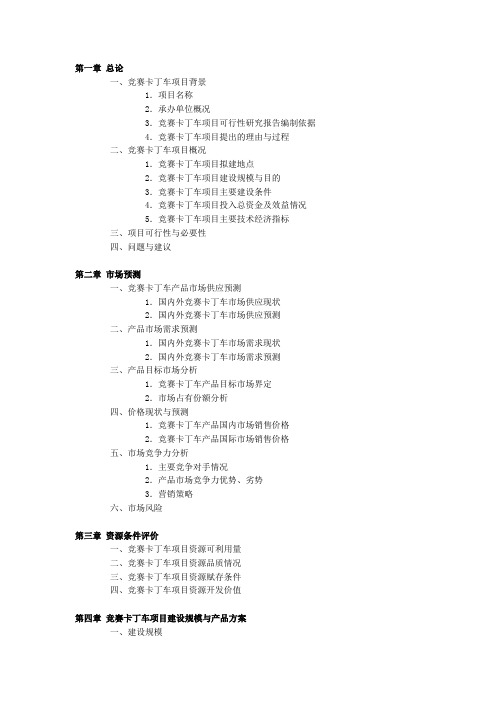 卡丁车赛车场项目可行性研究报告(1).doc