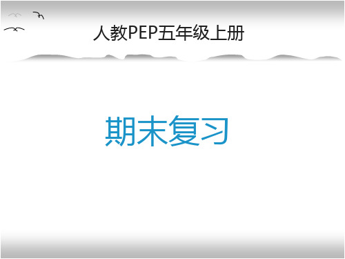 五年级上册PEP英语期末复习课件